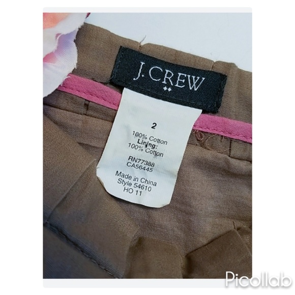 J.Crew Mocha Pleated Mini Skirt - Picture 2 of 4